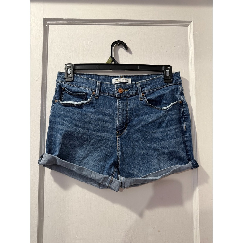 Signature by Levi Strauss Dark Wash Mid-Rise Shorts in 12